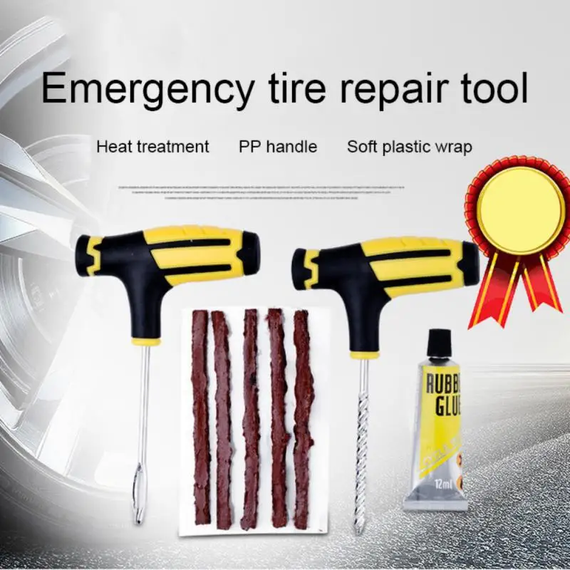 

Car Tire Repair Tool Tire Repair Kit Studding Tool Set Auto Bike Tubeless Tire Tyre Puncture Plug Garage Tools Car Accessories