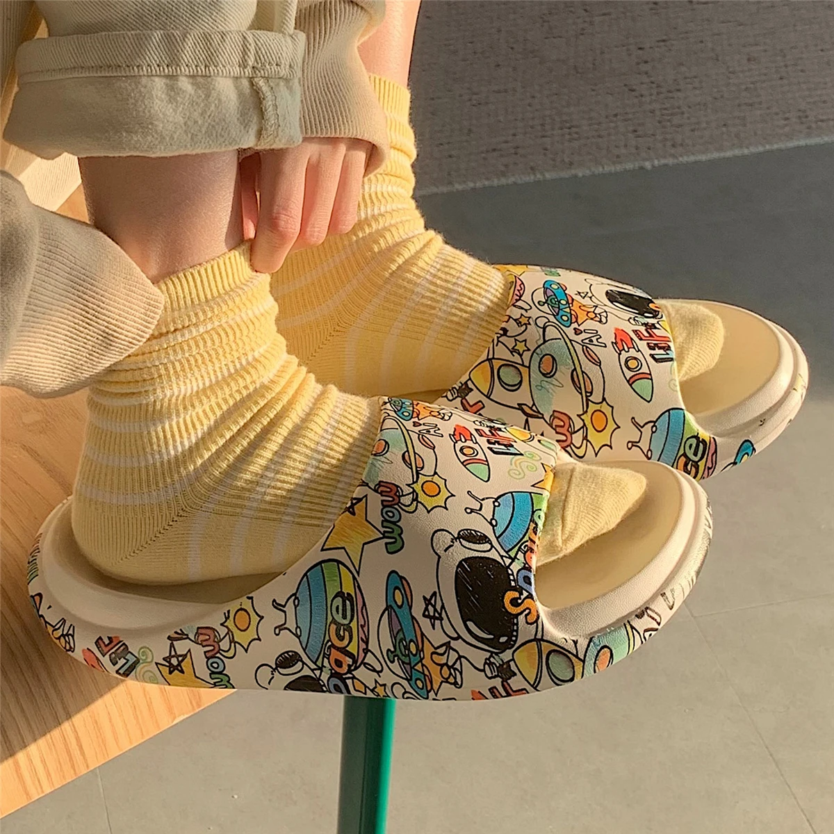 

Сандалии женские нескользящие, модные домашние тапки для улицы, симпатичные, лето 3602