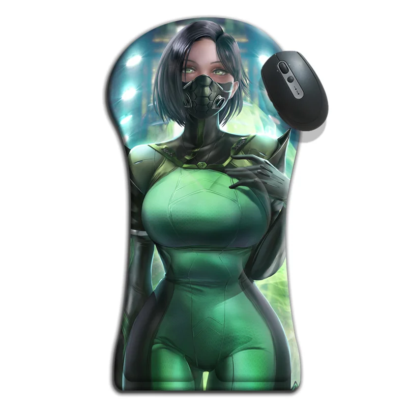 Большой коврик для мыши valorant viper sexy 3D с полным телом, креативный коврик для рук, запястья, аниме, задник Oppai