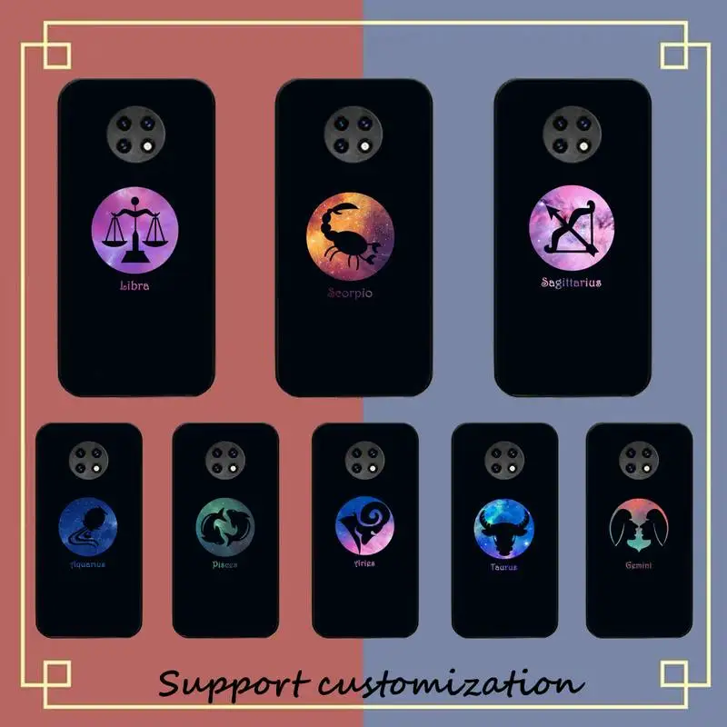 

Twelve constellations Phone Case For Xiaomi Redmi Note 8A 7 5 Note8pro 8T 9Pro TPU Coque for note 6pro Funda Capa