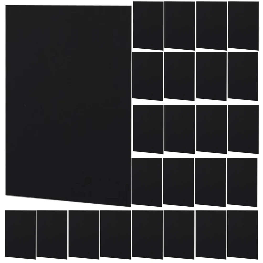 

50 Sheets Carkstock Paper Painting Papers Drawing Papers Blank Black Greeting Cards for Students