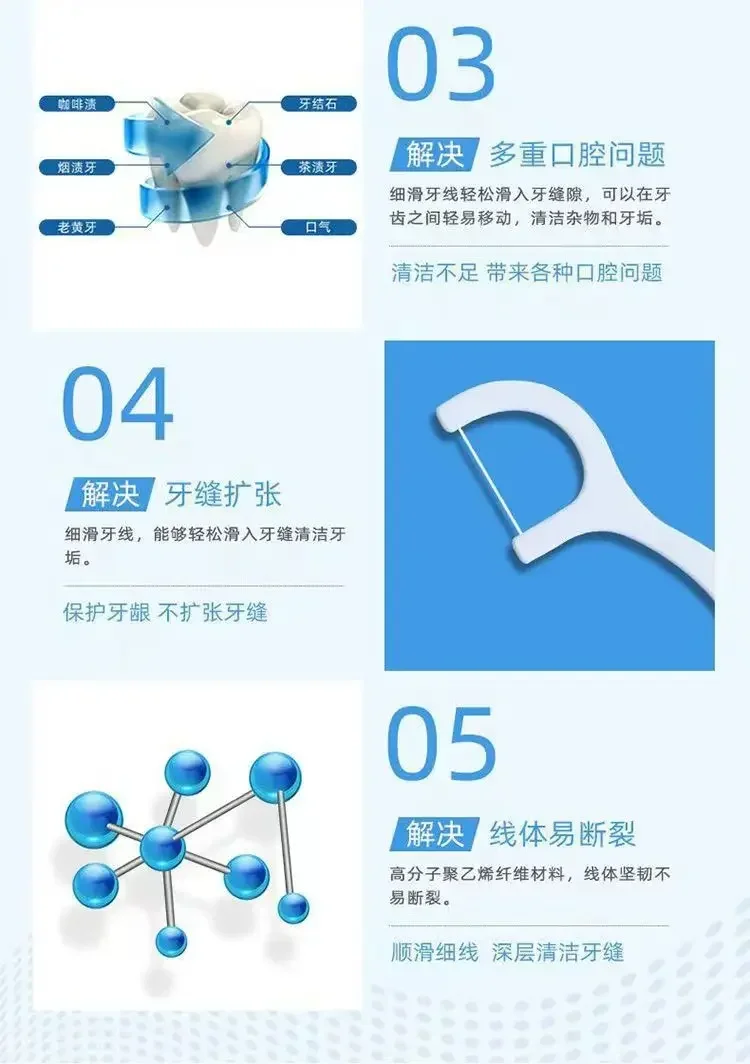 50 шт./коробка портативная одноразовая зубная нить