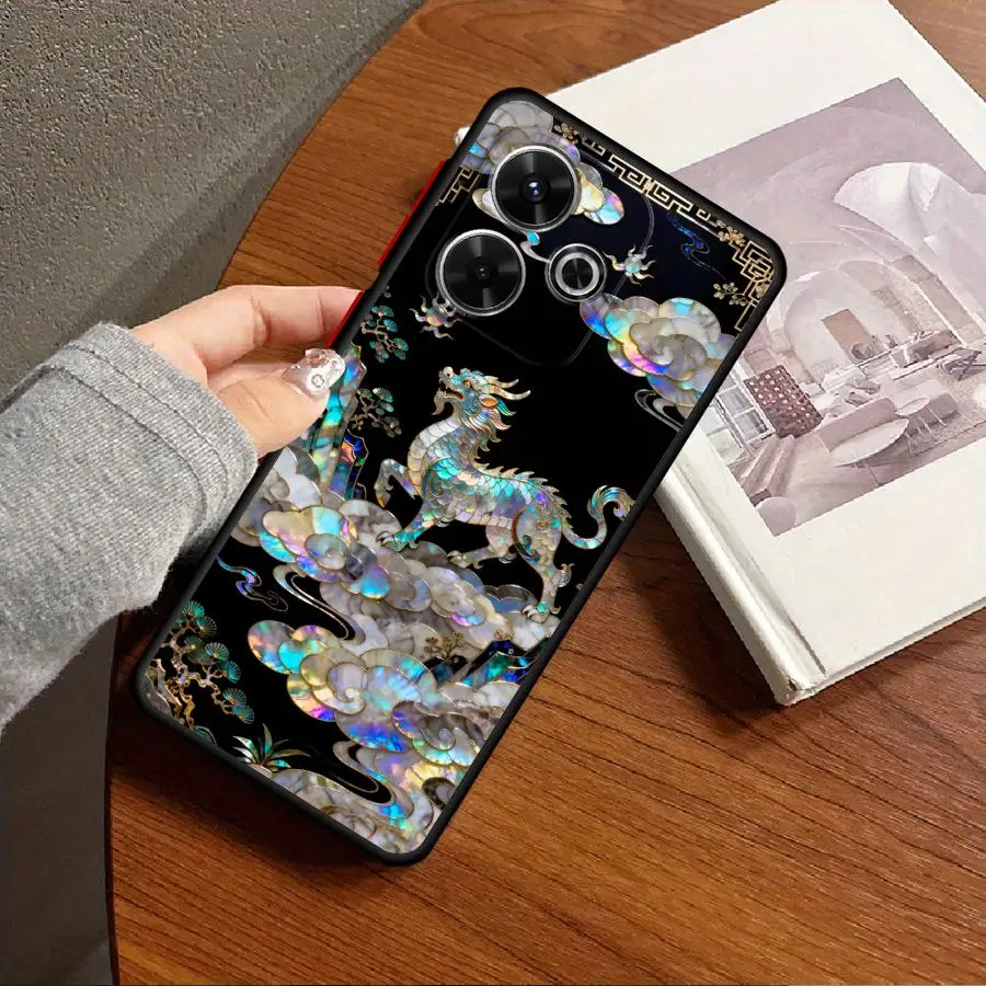 Фото Таинственный чехол-накладка Kirin Funda для Xiaomi Redmi Note 15 10 11 14C 13 14 Pro Plus 13C A4 9S 12 №1