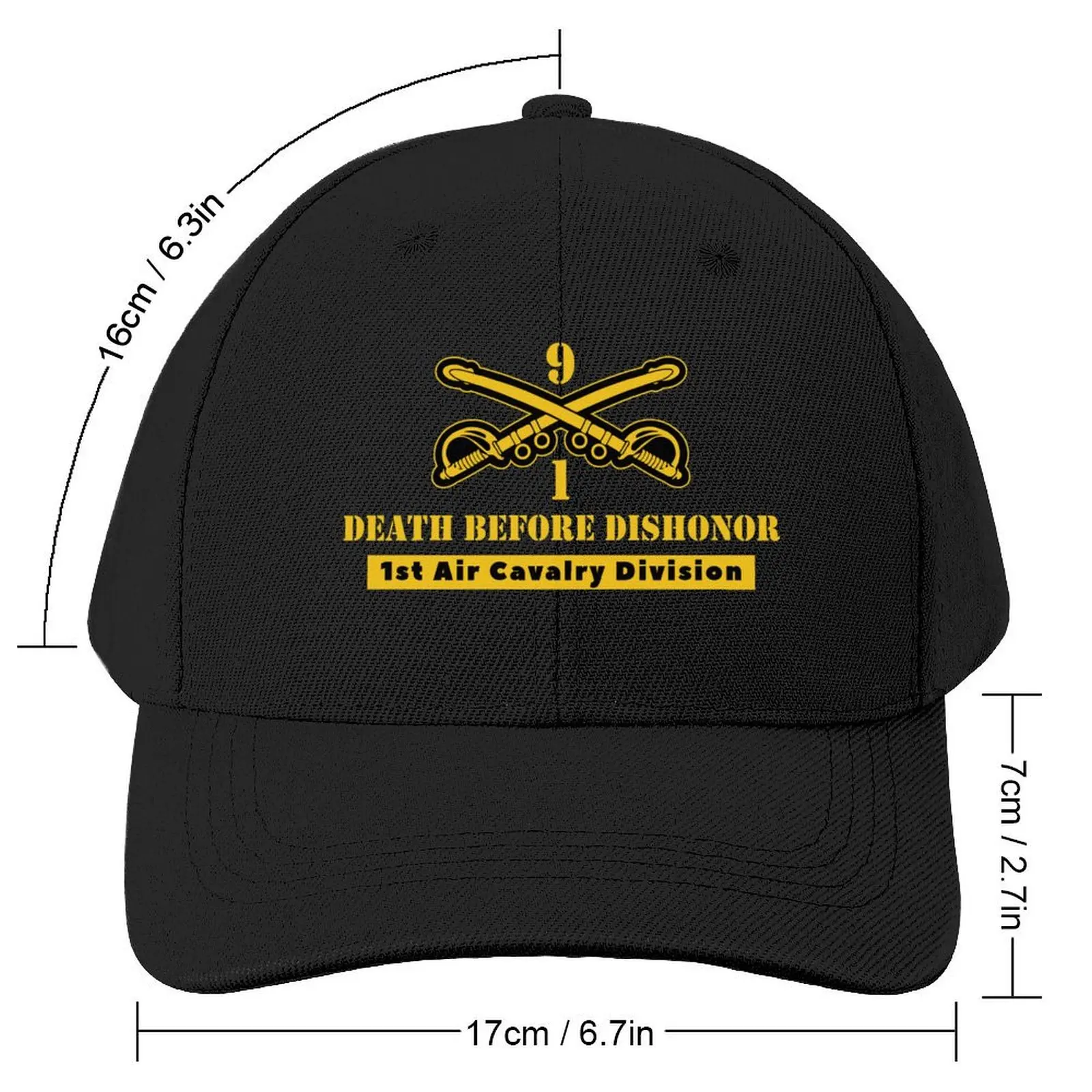 DEATH BEFORE DISHONOR / 1st Cavalry DivisionCap Бейсбольная кепка Новая шляпа с защелкой на спине
