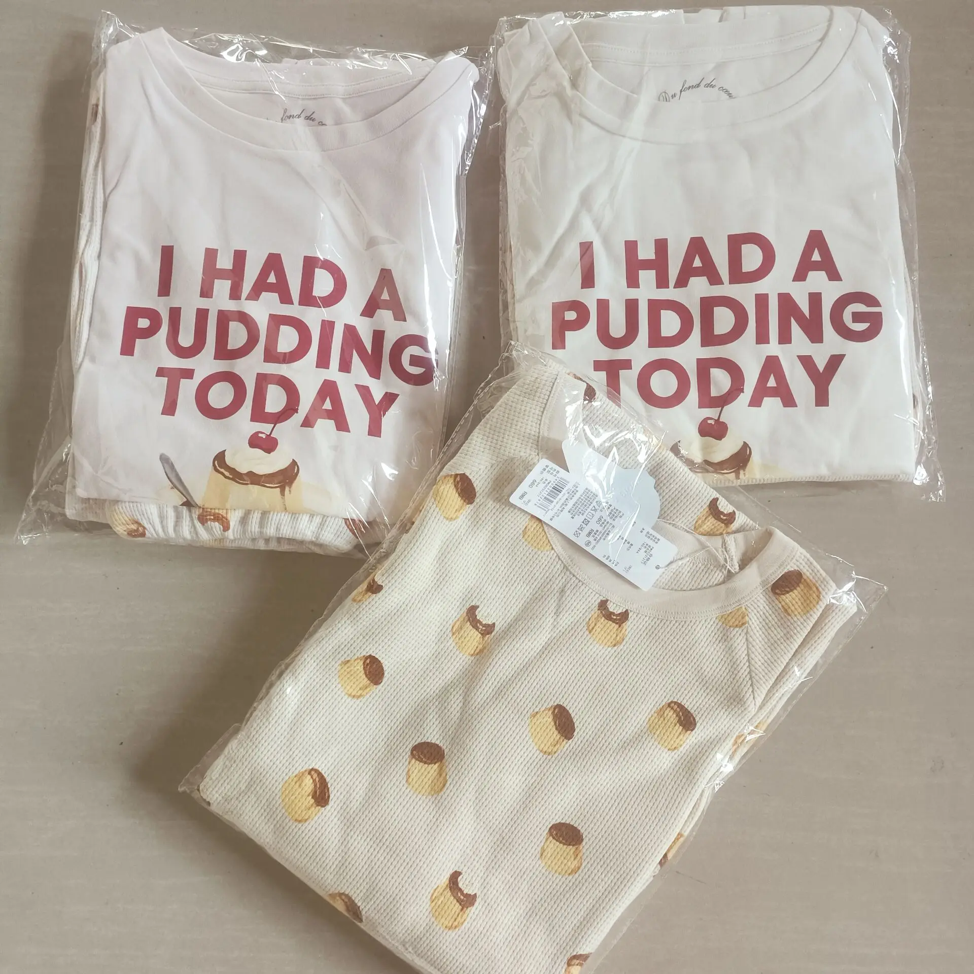 Room Wear Gelato Pique 2023 Spring/Summer Women's Pajamas Set Pudding Printed Trousers Sleep