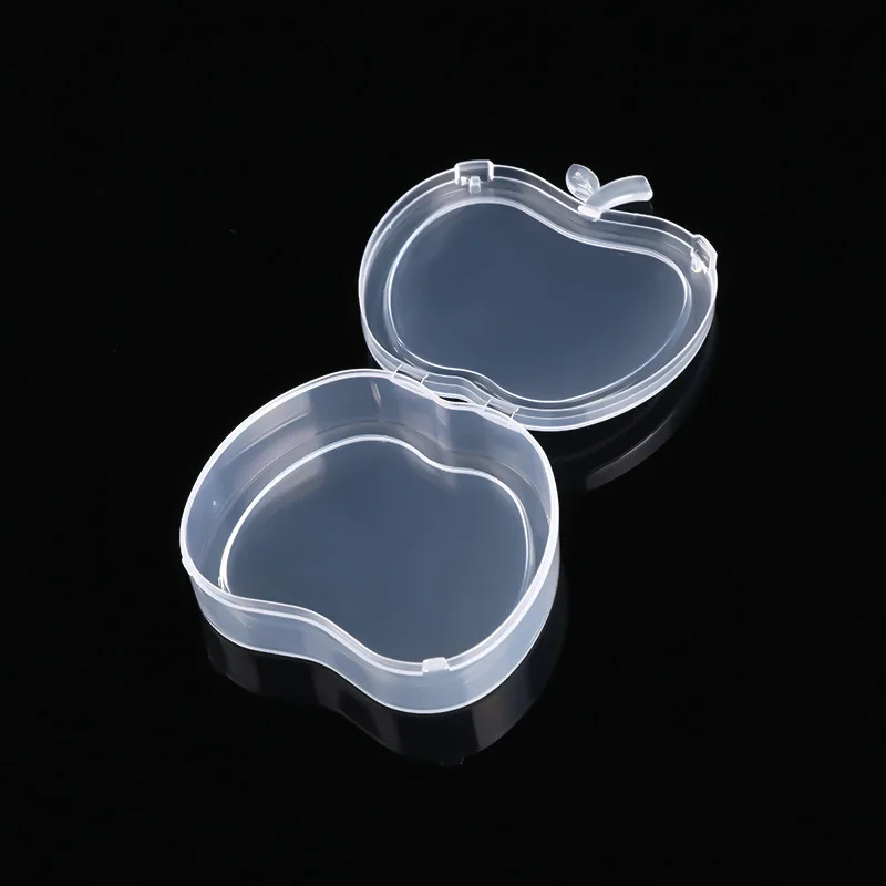 

1/5 шт. прямоугольная пластиковая прозрачная коробка для хранения в форме яблока, портативная герметичная коробка для хранения с крышкой, антиокислительные коробки для ювелирных изделий