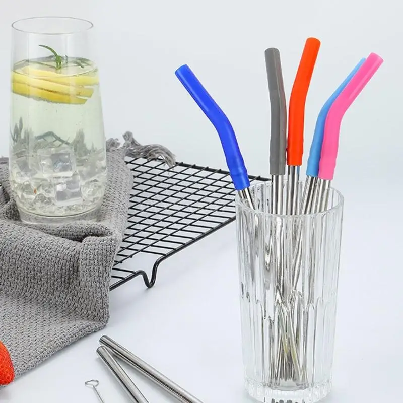 Резиновые металлические соломинки насадки подходят только для шириной 1/3 дюйма