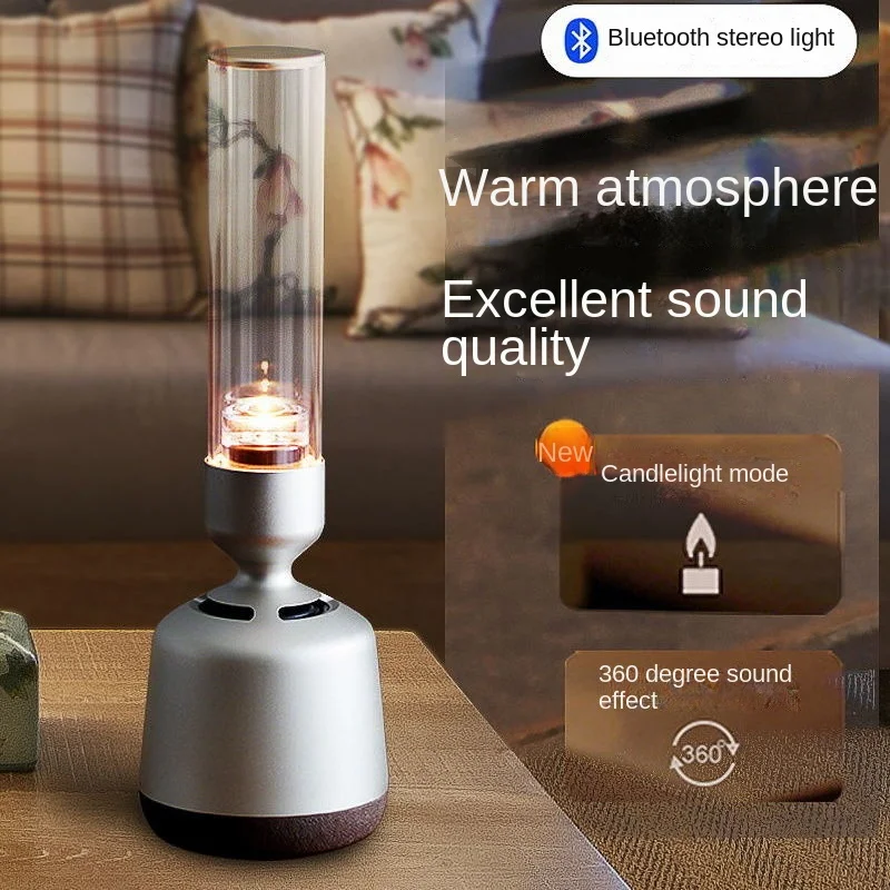 Wireless Bluetooth Audio Atmosphere Light Home Portable Smart Speaker Creative Night Light Mid-bass Romantic gift