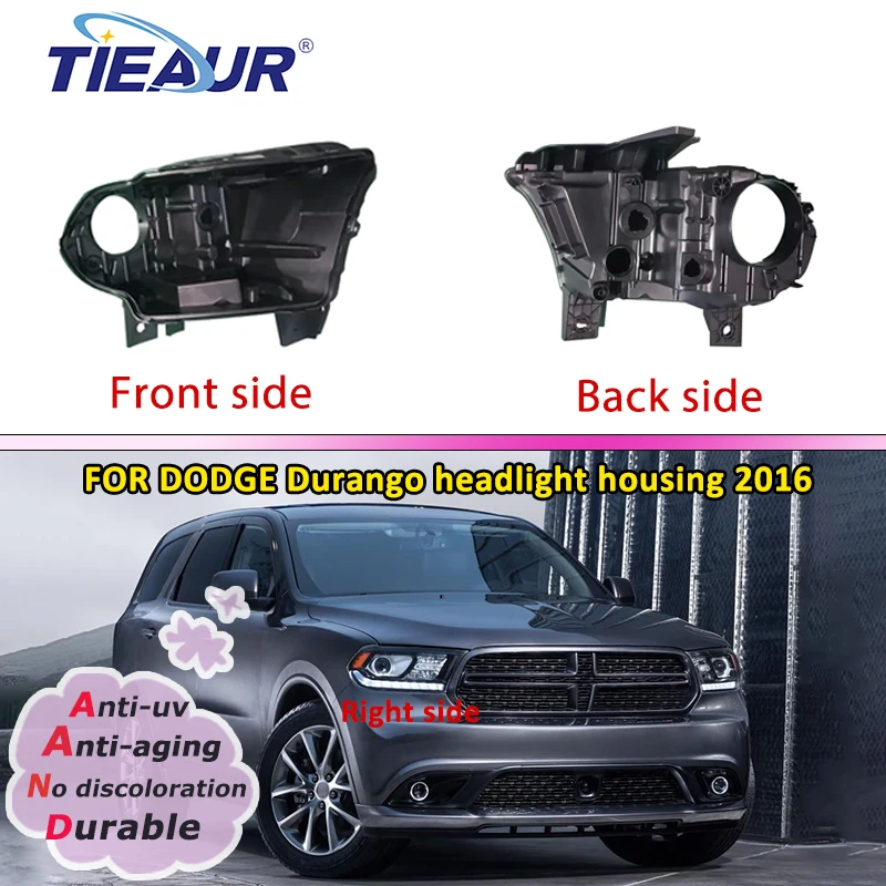 

Автомобильная левая/правая фара корпус Пластиковый черный для Dodge Durango 2016 абажур лампа для объектива задняя крышка Замена