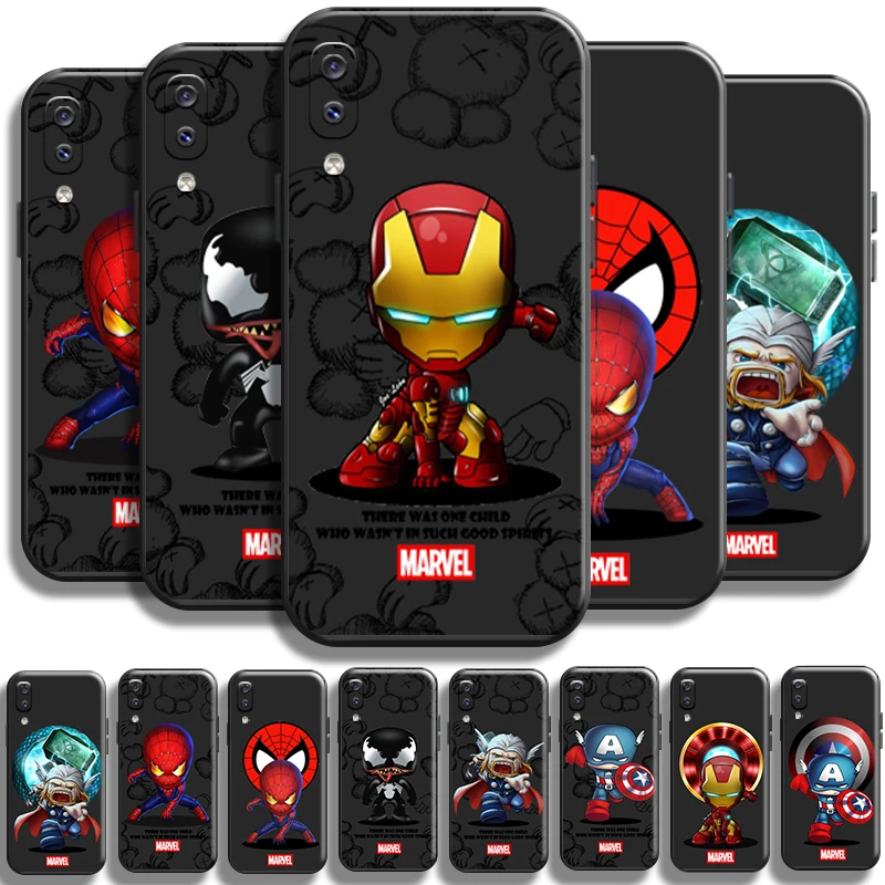 

Marvel Cartoon Avengers For Samsung Galaxy A20 A20S Phone Case Cases Full Protection Shell Back Liquid Silicon Carcasa Funda