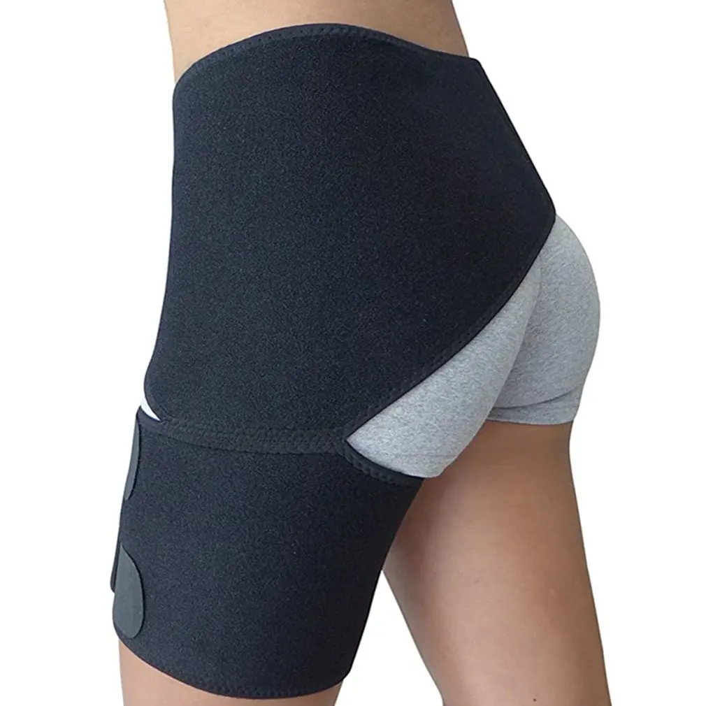 

Groin Hip Brace Thigh Support Compression Wrap Belt Adjustable Sport Protect for Hamstring Muscles Joints Bodybuilding Women Men