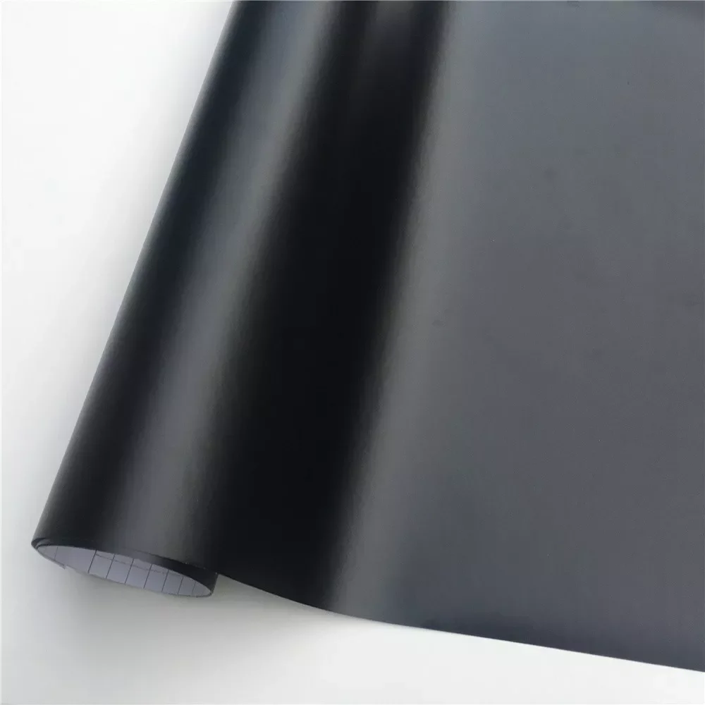 ROP Black Vinyl Film Car Wrap Foil Sticker Vehicle Wraps Console Computer Phone Cover Skin