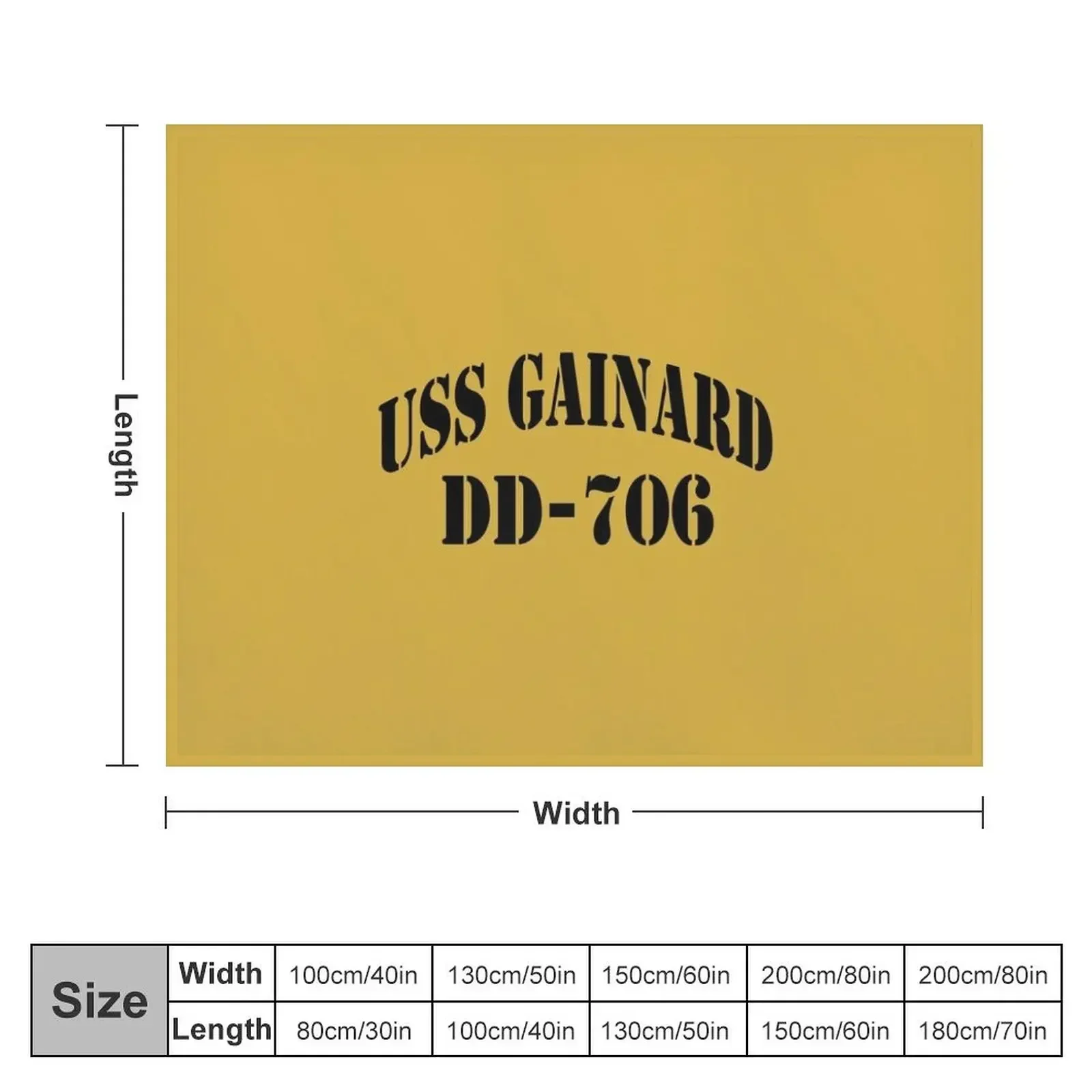 USS GAINARD (DD-706) КОРАБЛЬНЫЙ МАГАЗИН Плед Рождественское украшение Хэллоуин Мягкие