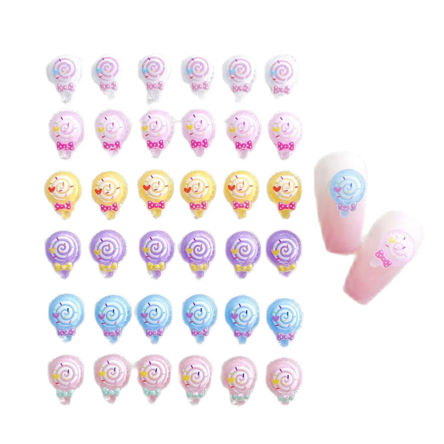 

50 шт., акриловые аксессуары для украшения ногтей