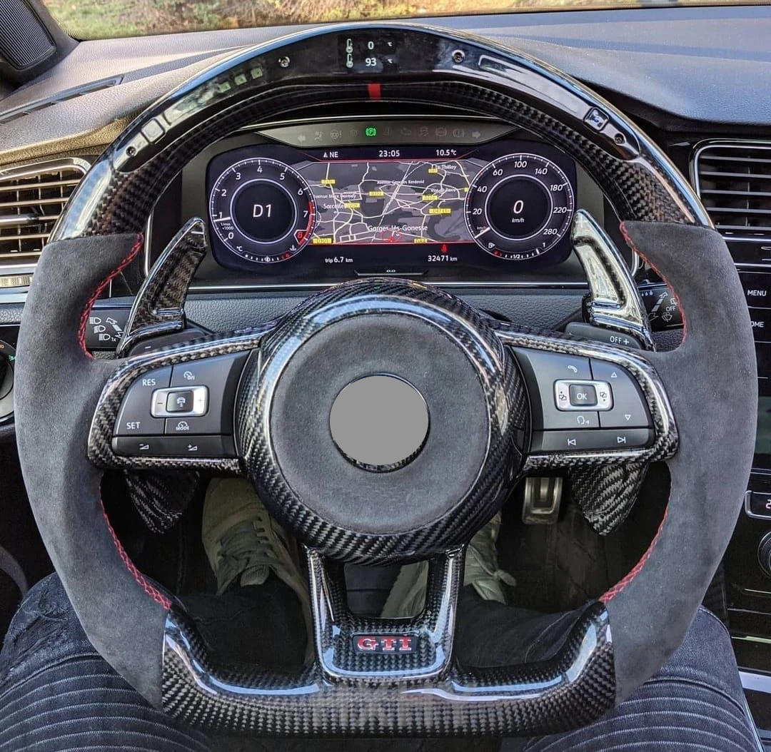 Новое обновленное рулевое колесо для VW Golf 6 MK6 GTI R Scirocco Polo 2008-2014 алькантара Forge Carbon 32