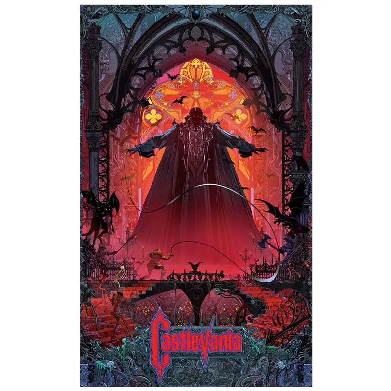 

Плакат В Стиле Аниме Castlevania-Leon Belmont Вампир Дракула Алоярд Домашний Декор Стен Элегантное Украшение Комнаты Бумага Х...