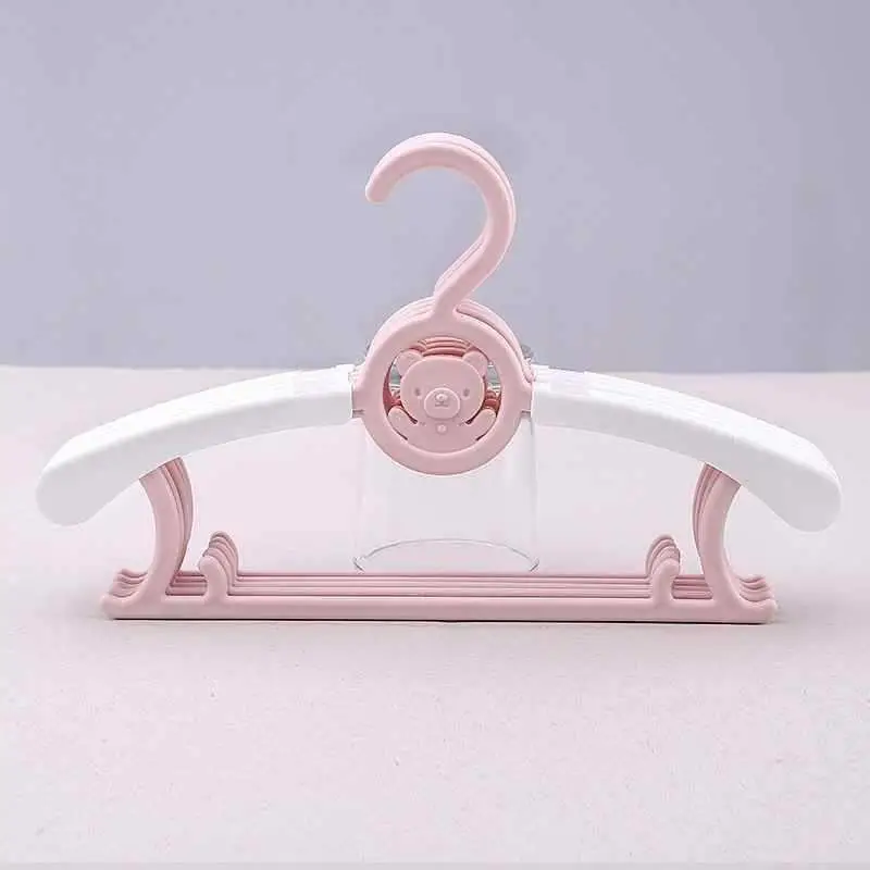 

Clothes Hanger Children's Princess Pink Cute Baby Clothes Support Adjustable Air Conditioner Used In Retractable Small Wardrobe