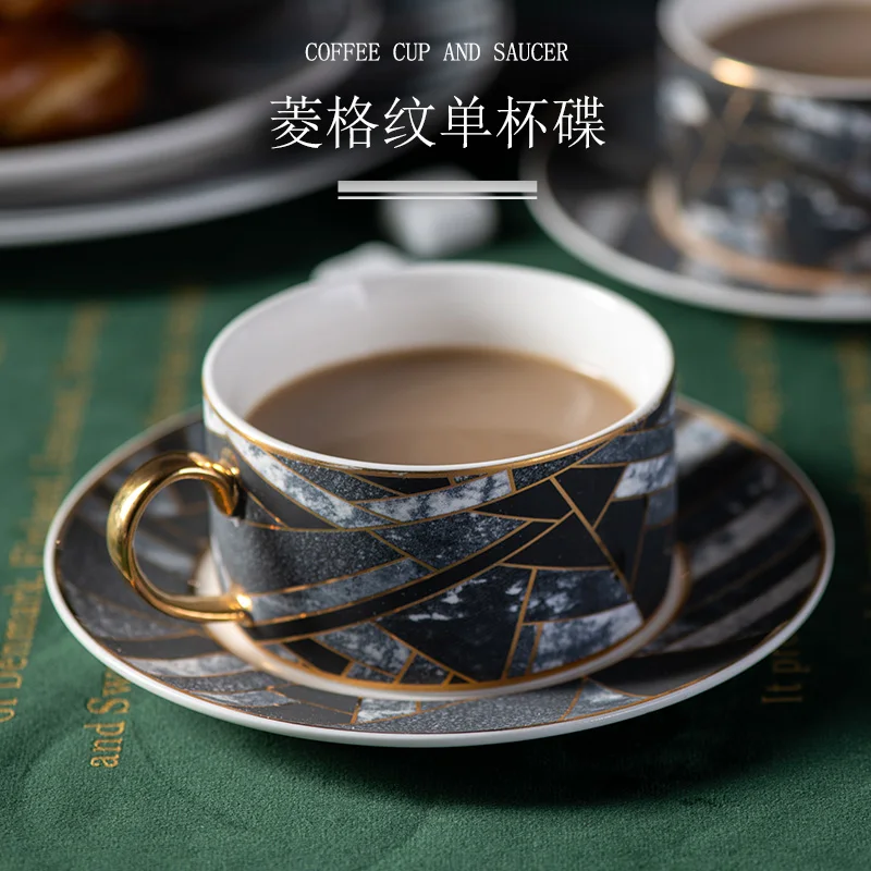 

Nordic Coffee Cup Saucer Set Ceramic English Tea Cup Ceramic Latte Cup Tazas Desayuno Porcelain Espresso Cup Unique Cup HH50BD