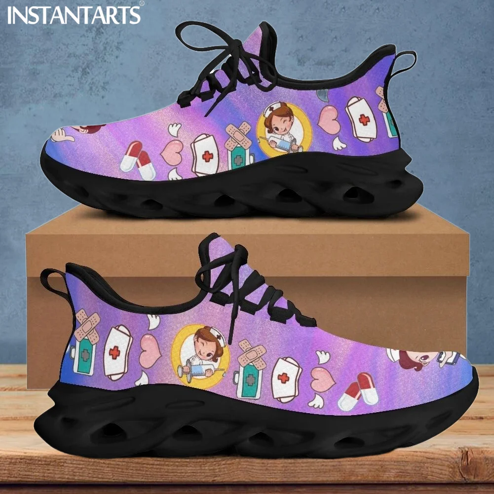 

Женские сетчатые кроссовки INSTANTARTS, кавайные, легкие, на шнуровке, для медсестер