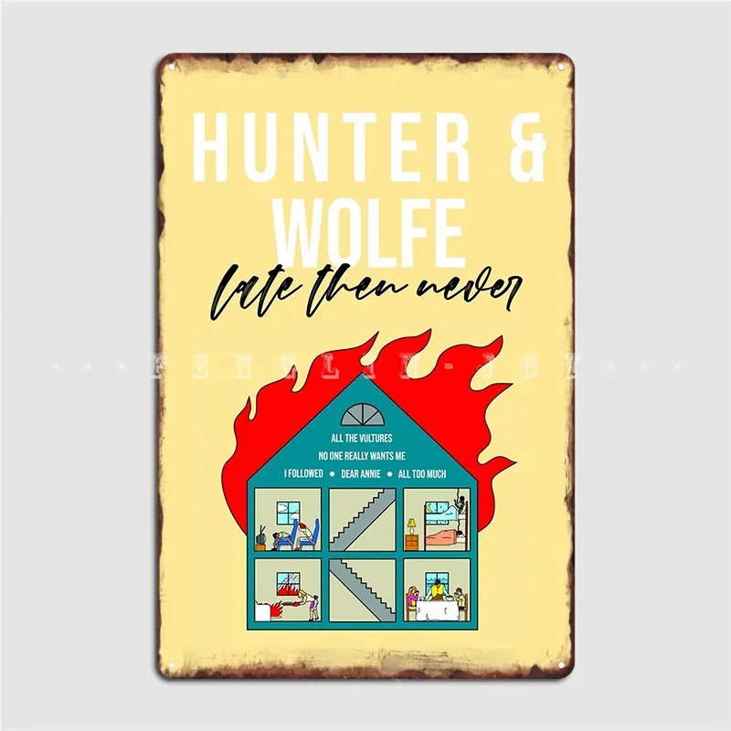 

Hunter And Wolfe Alternate Cover Metal Plaque Poster Pub Retro Cave Pub Plates Tin Sign Poster