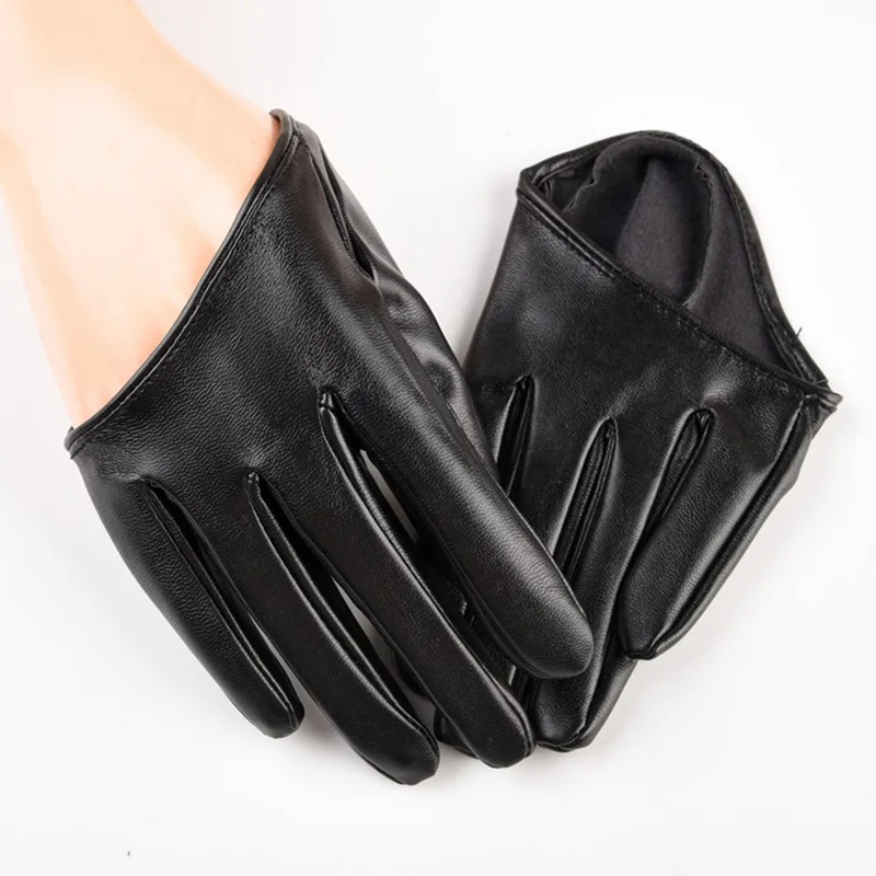 

Half Palm Gloves Women PU Casual Sexy Mittens Faux Leather Gloves Party Show Short Full Finger Protector New Fashion Stage Props