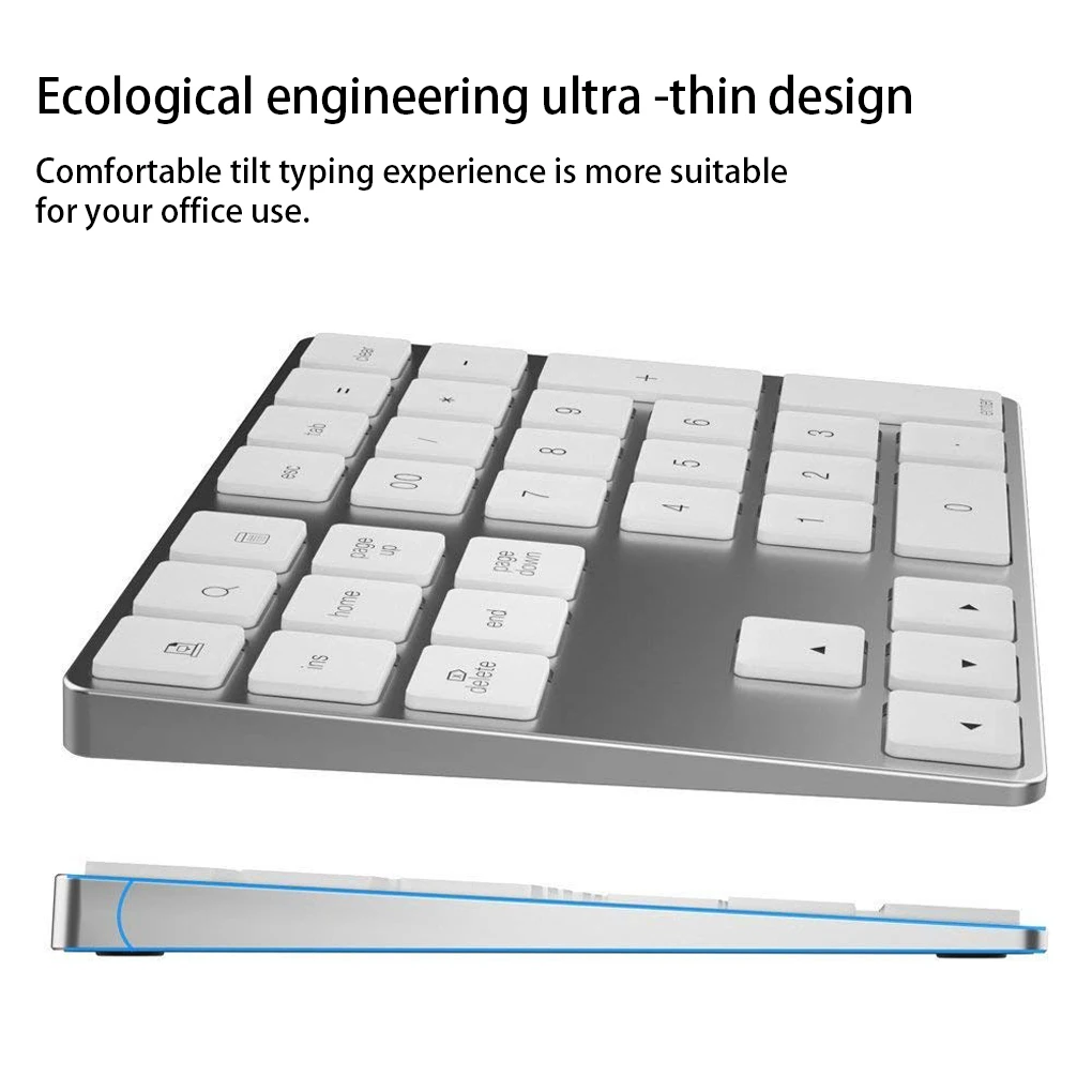 

Wireless Keyboard Aluminum Small Receiver Strong Stability Pocket Keypad