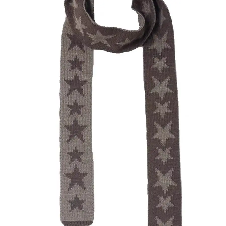 Женский модный шарф Y2k Star Graphic Harajuku вязаный зимний в стиле панк теплый наряд для