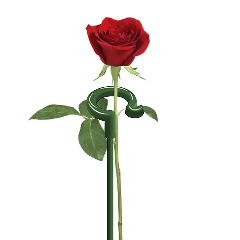 

Single Stem Plant Support Stakes Potted Flower Climbing Frame With Clips Easy-Install Fixing Sturdy Support For Lily Peony Rose