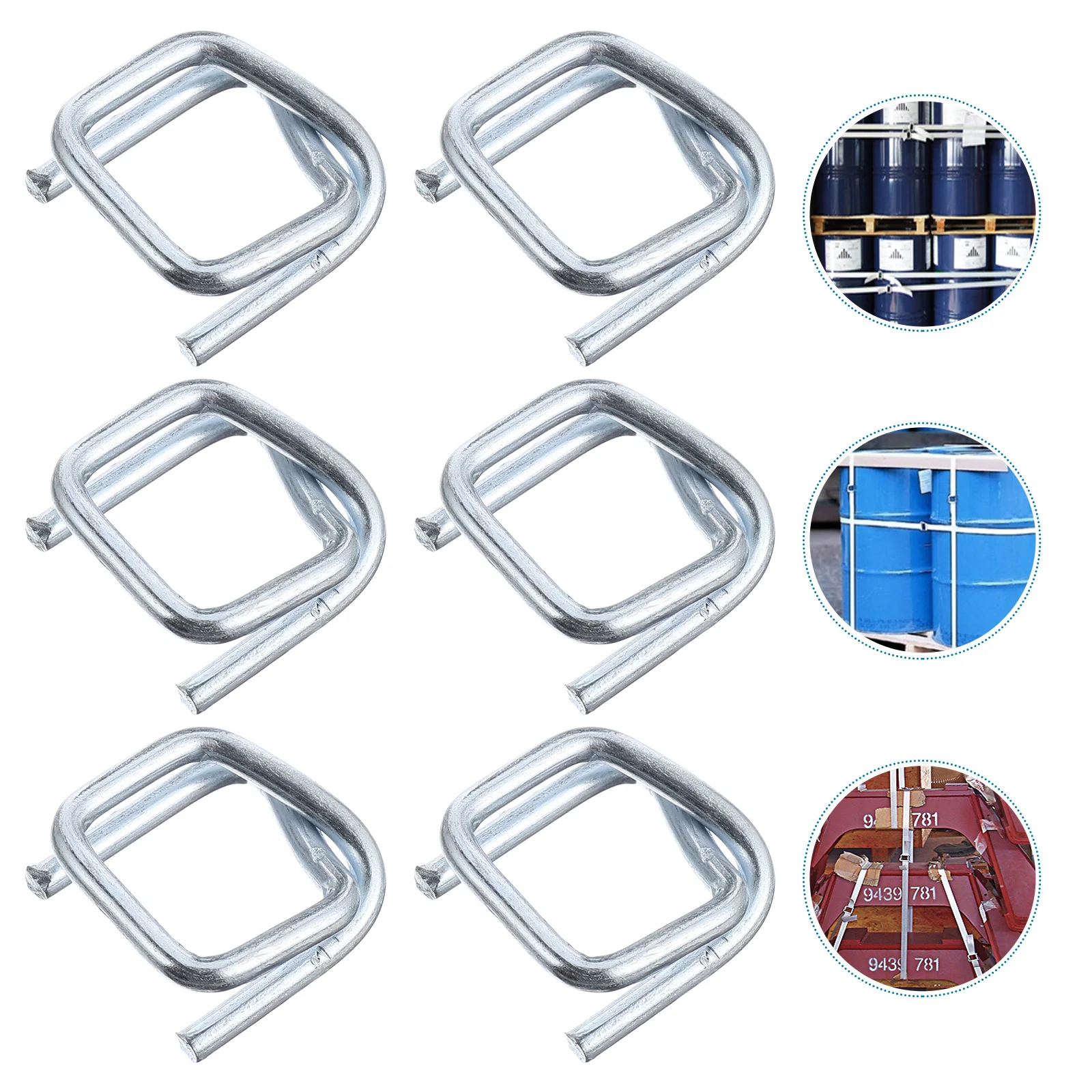 

Buckle Buckles Strapping Metal Wire Strap Cord Clamps Packaging Adjuster Straps Ring Inch Slide 4 Rope Keeper Accessory Package