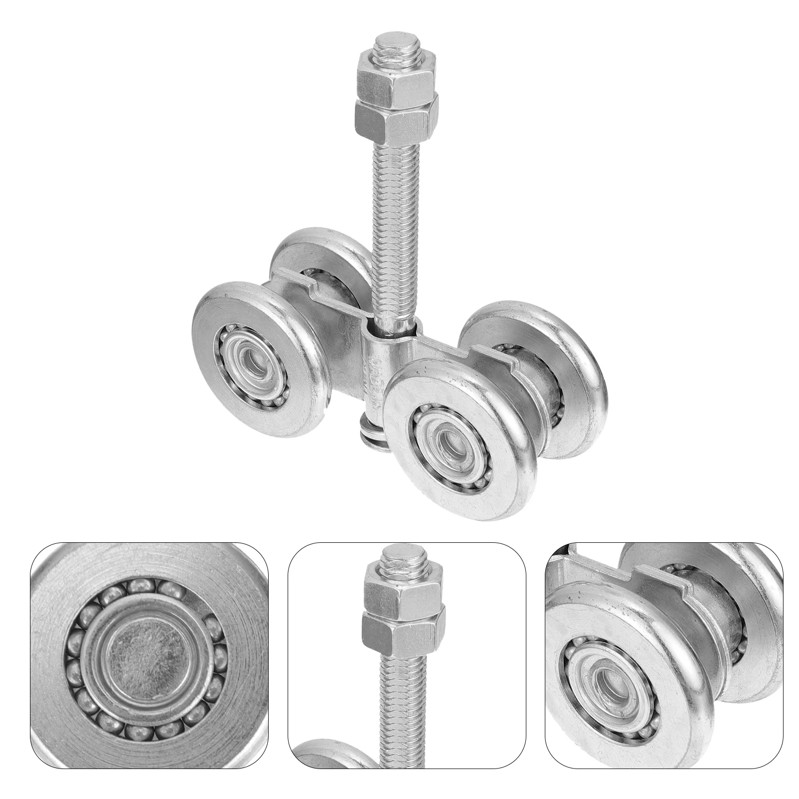 

1 Set Steel Rail Hanging Trolley Sliding Gate Wheel Sturdy Sliding Track Wheel