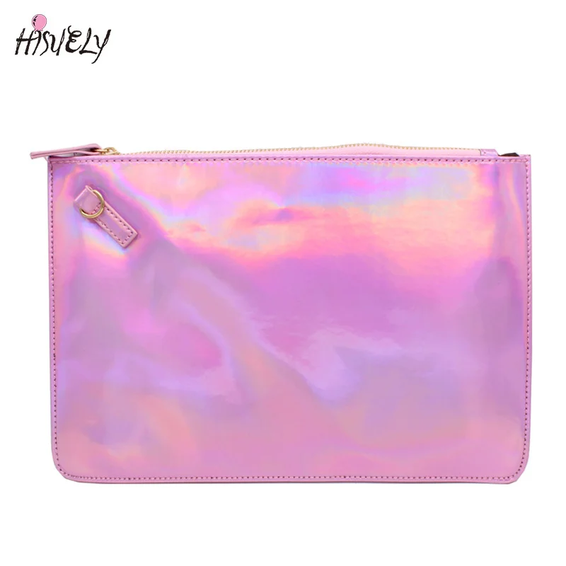 

2023 Fashion Women Handbags New Fashion Women Laser Color Evening Bags Hologram Envelope Silver Clutch Hot Sale BAGM6175