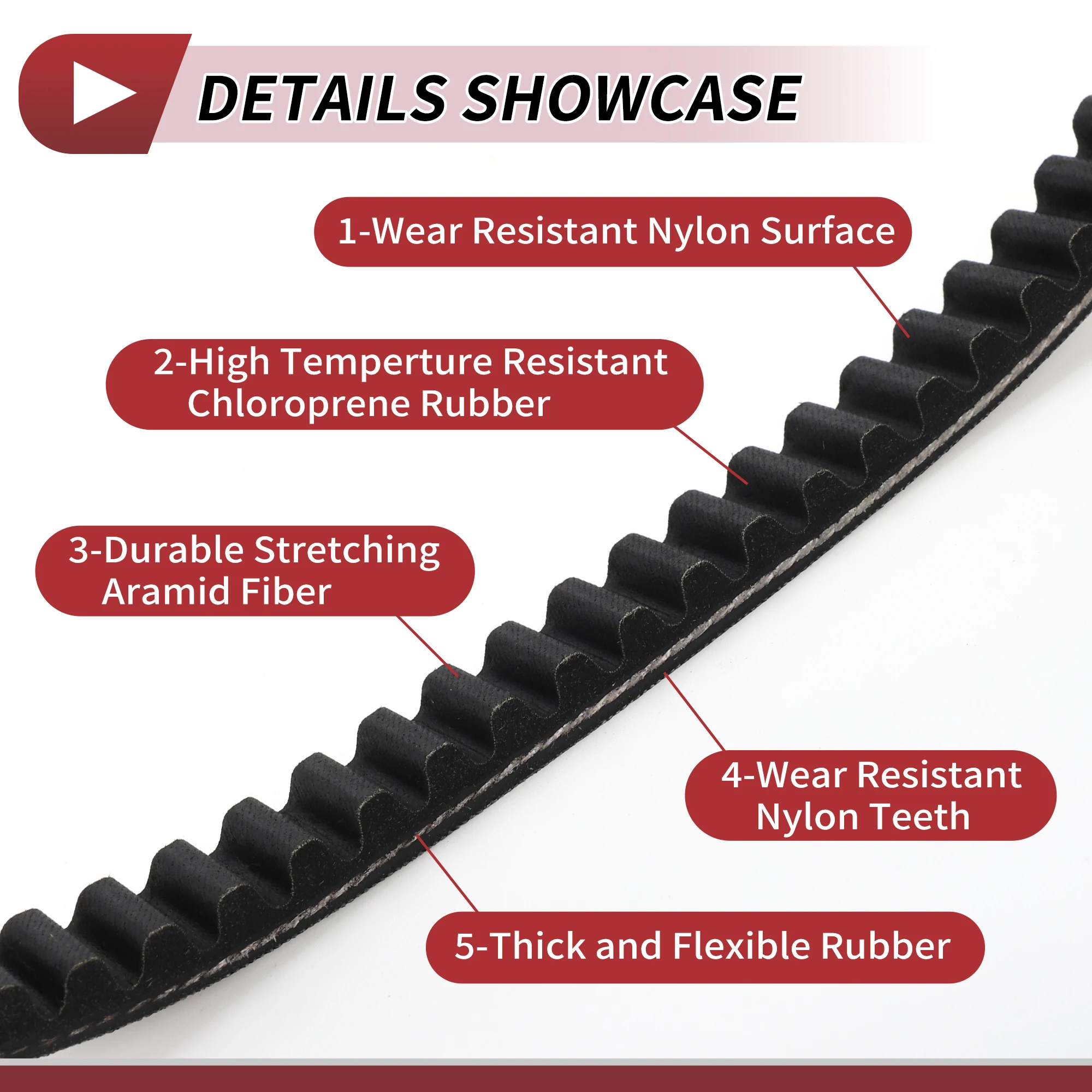 Приводной ремень Motoforti для 2-тактных двигателей Honda 50cc V-ремень No 23100GR1003