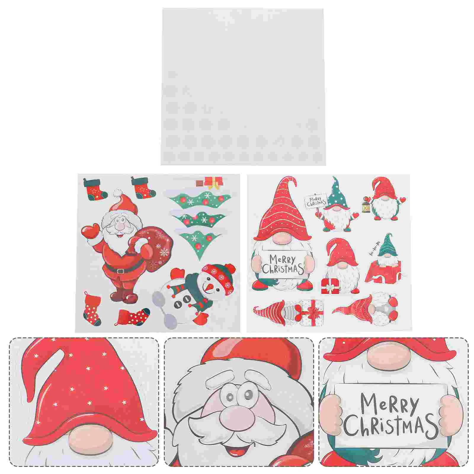 

Window Christmas Sticker Wall Stickers Reindeer Decalholiday Snowflakewinter Decals Decor Gnome Decorations