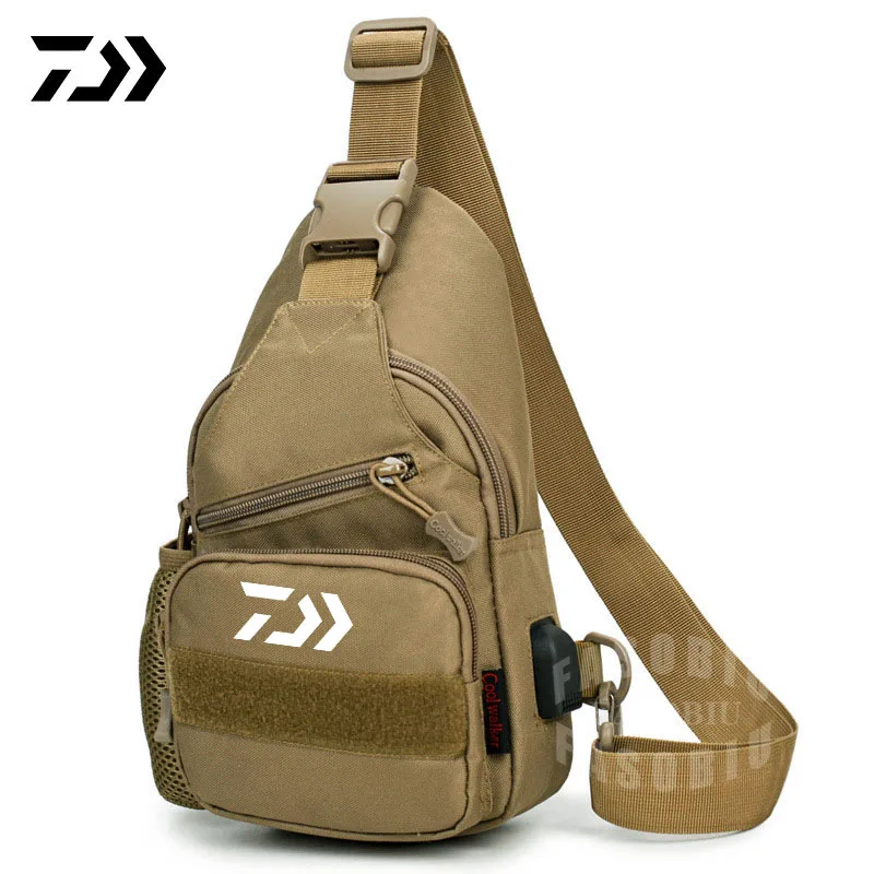 

Daiwa Camouflage Multifunctional Outdoor Sports Men's Shoulder Crossbody Bags Climbing Camping Multi-purpose Fishing Bags
