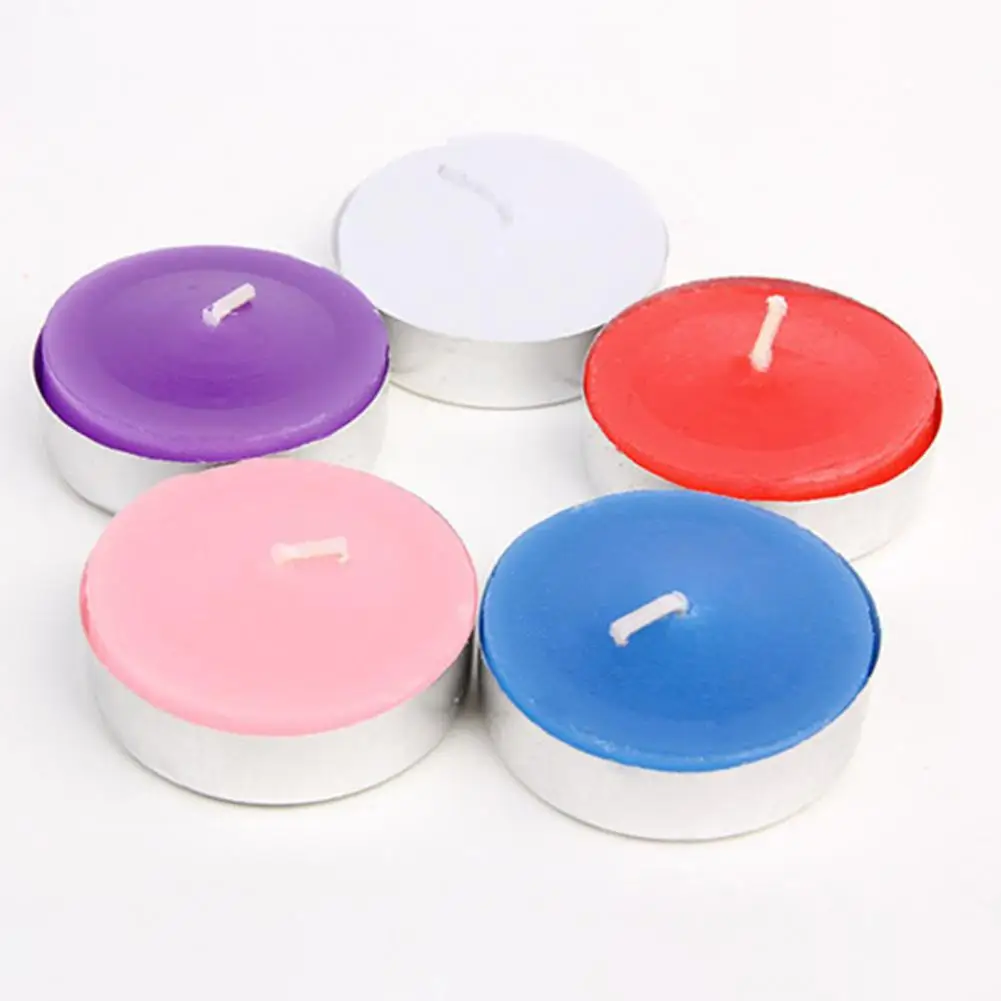 

10Pcs Round Wide Application Long Time Use Multi-purpose Night Light Candles Paraffin Tea Candles for Home