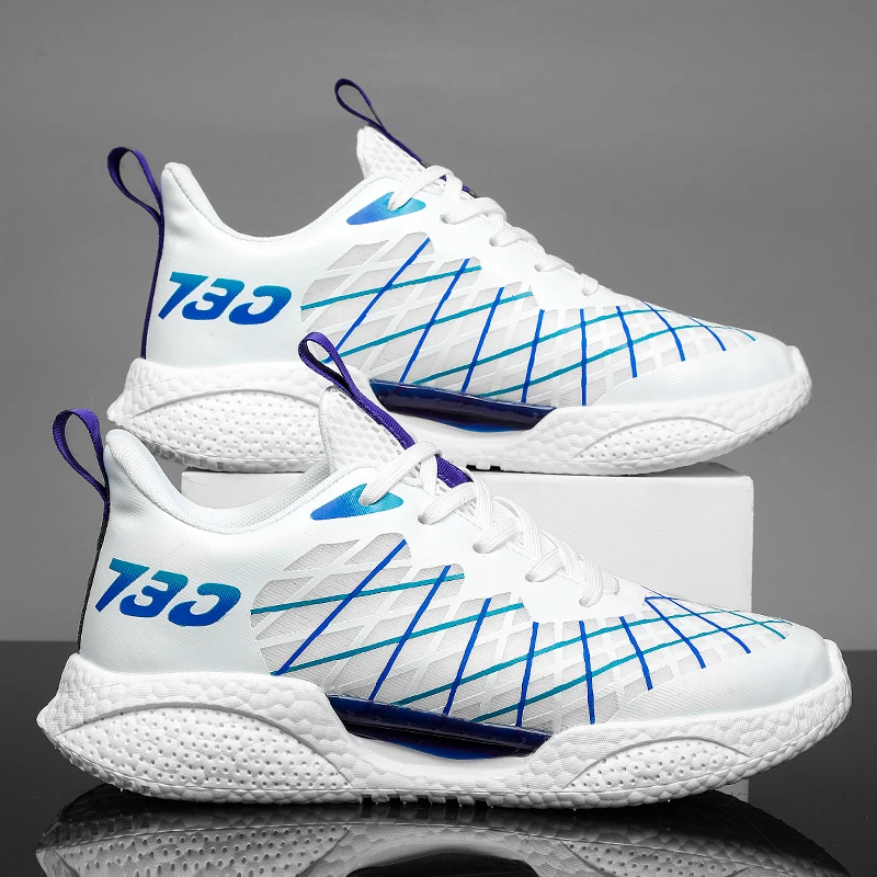 2022 New Running Mesh Men Sneakers Casual Lace-up Sneakers Breathable No-slip for Male Tennis Tourist Leisure Sports Shoes 39-44