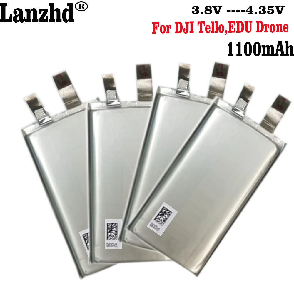 1-12 шт. Новинка 3,8 в Макс 4,35 в 1100 мАч литий-полимерная самодельная сменная батарея для дрона DJI Tello ,Tello EDU