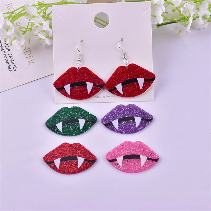 10 шт. 42x2 6 мм модные Хэллоуин Пряжка Акриловые Подвески Ювелирные изделия дизайн сделай сам