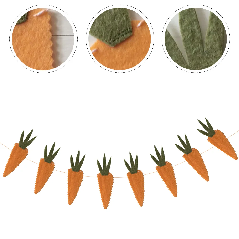 

1pc Carrot Garland Bunny Banner Carrot Buntings Hanging Hanging Decor Bunting Garland Decoration