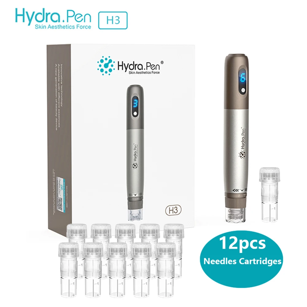 

Hydra.pen H3 Wireless Professional Microneedling Pen With 12Pcs Needles Cartridges Derma Pen Microneedle Skin Care Beauty Device