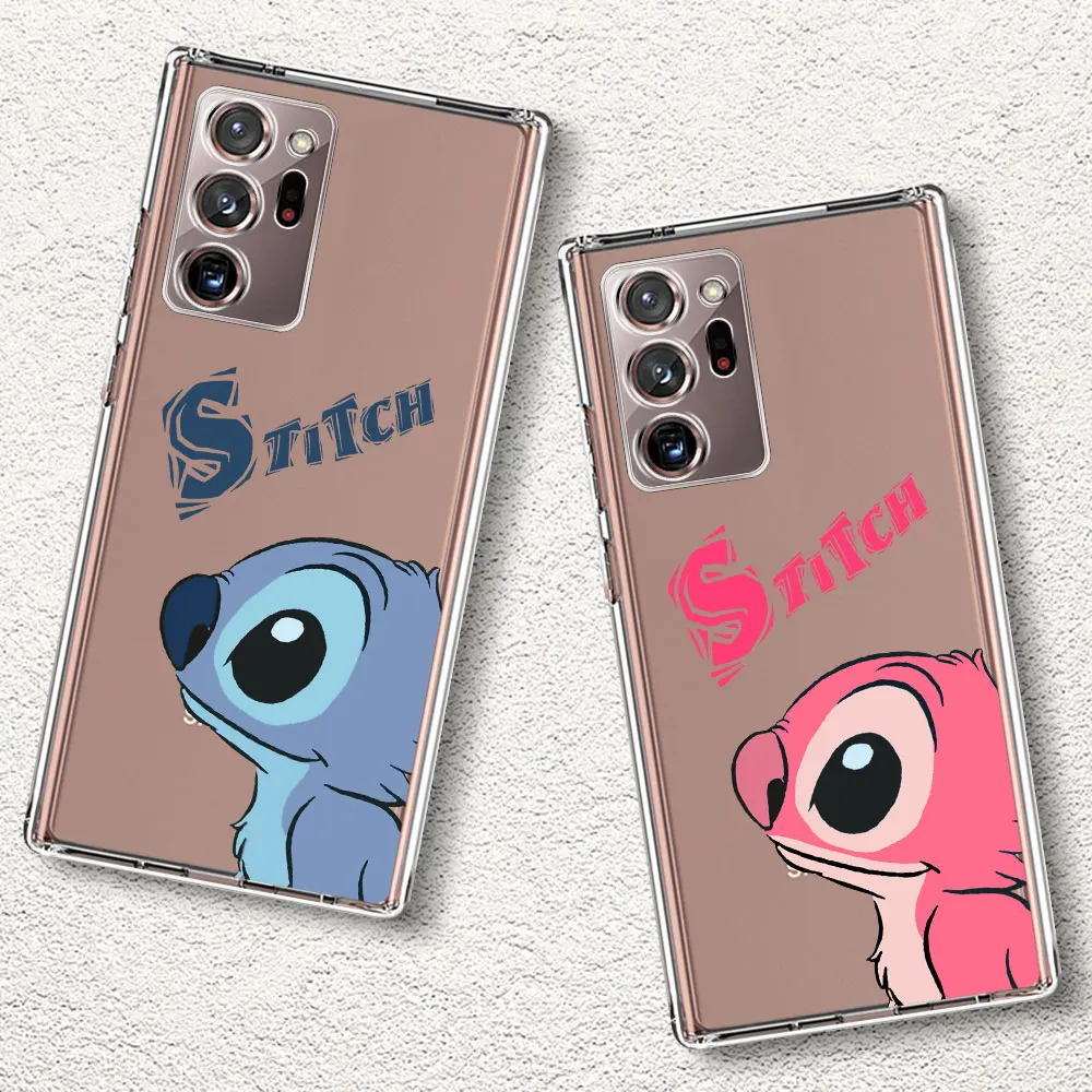 

Чехол Lilo Couple Angel для Samsung Galaxy Note 20 Ultra 10 Lite 9 8 Plus, прозрачный мягкий защитный чехол из ТПУ для телефона