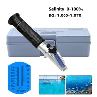 handheld 0 100%e2%80%b0 salinity refractometer 1 000 1 070sg household refractometer alcohol concentration detector for seawater