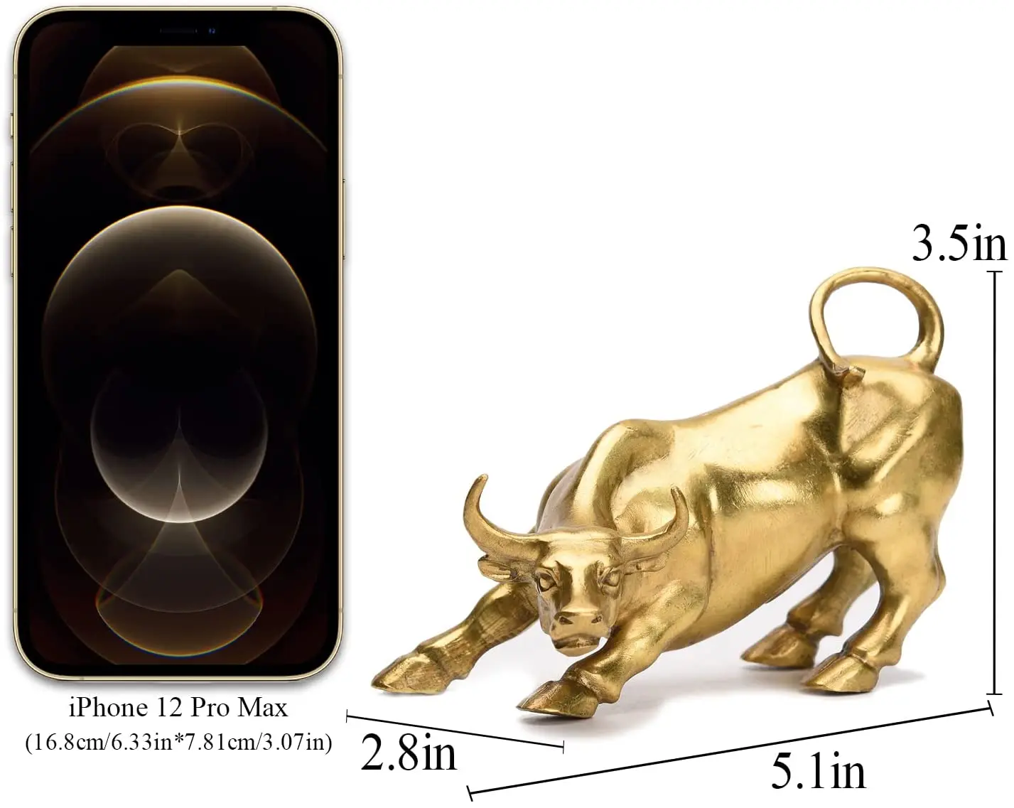 Латунные фэншуй Ручной Работы Фигурка быка Шарм счастливое богатство фигурка