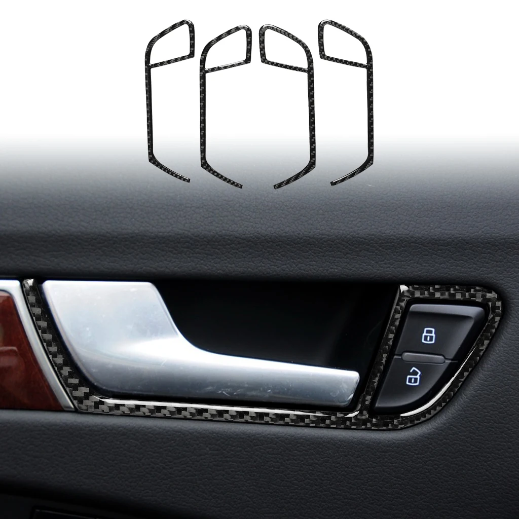 Аксессуары для Audi A4L A4 B8 2009-2016 Q5 2009-2017 A5 2008-2017 карбоновая внутренняя дверная ручка