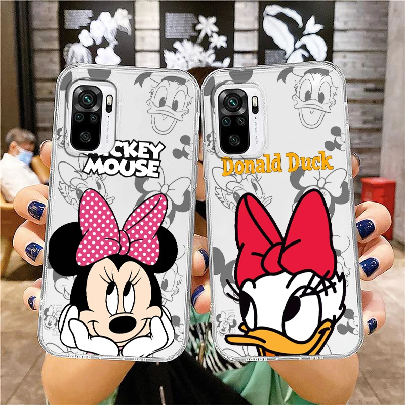 

Disney Donald Duck Transparent Phone Case For Xiaomi Redmi Note 12 11E 11S 11 11T 10 10S 9 9T 9S 8 8T Pro Plus 5G