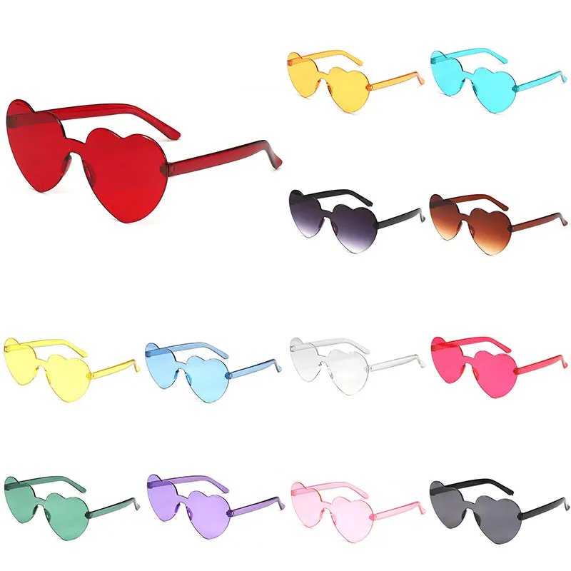 

2022 Spring New Fashion Cycling Equipment Polarized Sun Glasses Fashion Love Heart Spectacle Frame Glasses Decorative Glasses