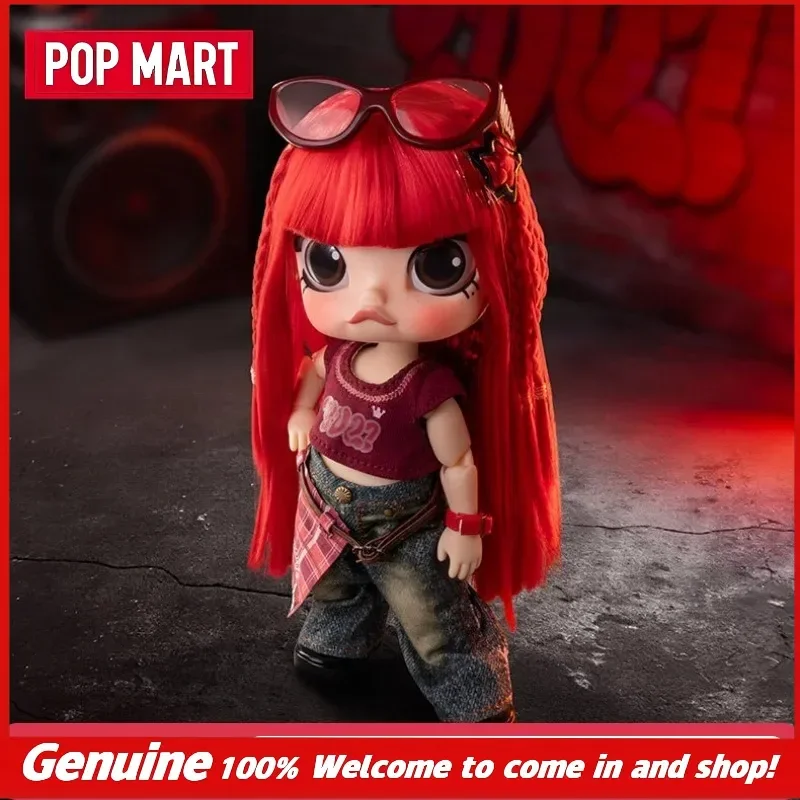 Фото Оригинальная фигурка Pop Mart Molly × Yuqi, масштаб 1/8, шарнирная, коллекционная, подарок, таинственная коробка-сюрприз №5