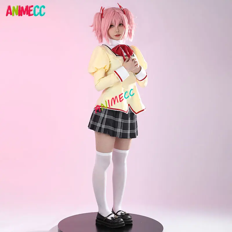 Фото ANIMECC В НАЛИЧИИ Kaname Madoka Akemi Homura Miki Sayaka Tomoe Mami Sakuraa Kyoko Косплей Костюм Аниме Школьная форма для женщин №2