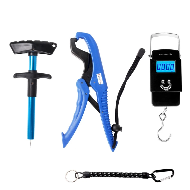 

Портативная цифровая рыболовная веса 110lb/50 кг, плавающий рыболовный захват, рыболовный шнурок, съемник крючков, комбинированный комплект