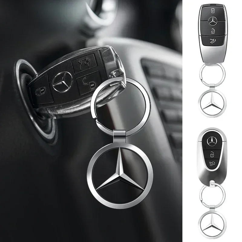 1 шт. брелок с логотипом автомобиля металлический для ключей аксессуары Mercedes Benz A C